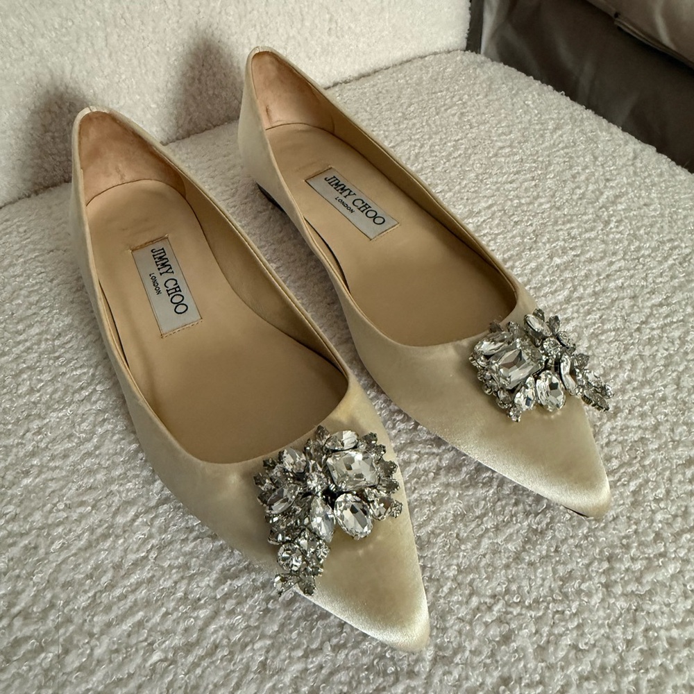 Jimmy Choo Satin Flats